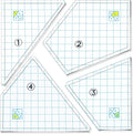 Jutom Quilting Templates Set Acrylic Cutting Templates by Jutom
