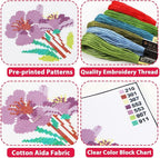 ZOIIWA 6PCS Summer Themed Flower Cross Sewing Kits - Image 3