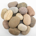 40 LBS Large Natural River Rocks – 2-3.5 Inch Unpolished Decorative Pebbles by LOOIOOJ