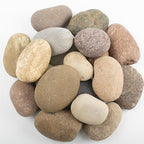 20 LBS Large Natural River Rocks – 2-3.5 Inch Unpolished Decorative Pebbles by LOOIOOJ