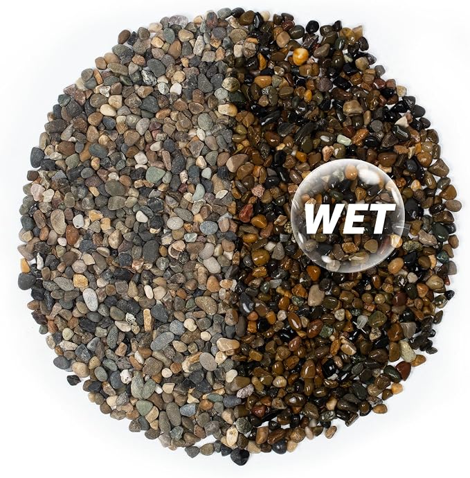 20LB Natural River Rocks, 1/4" Aquarium Gravel, Small Pebbles - Image 2