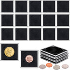 20 Pcs Adjustable Acrylic Coin Holder, Coin Collection Cases by Fansunta