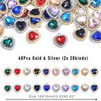 stino 40/48Pcs Paired Crystal Pendants Charms - Image 2