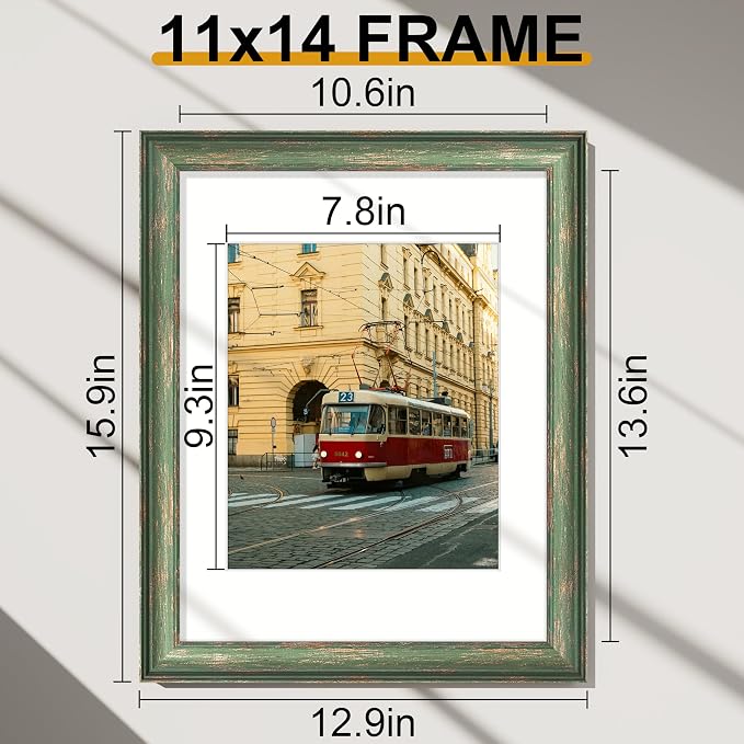 Vittanly 11x14 Picture Frames Set of 2, Ornate Vintage Photo Frame - Image 2