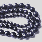 8mm 45pcs Natural Blue Sandstone Faceted Stone Beads - Image 6