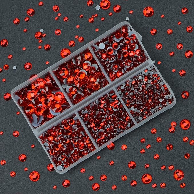 4000pcs Mixed Size Hot Fix Round Crystals Gems Glass Stones Hotfix Flat Back - Image 5