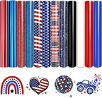 Tintnut Patriotic Flag Glitter Heat Transfer Vinyl, Independence Day theme by Tintnut