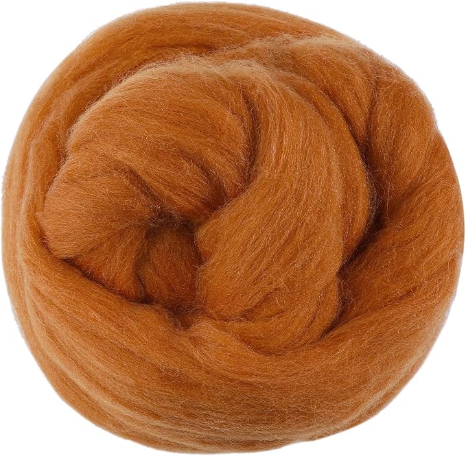 3.53oz Wool Roving, Wool Felting Supplies, Pure Wools, Chunky Yarn, Spinning by Jupean