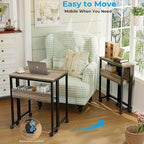 GreenForest Folding Desk with Wheels, 31.5" Rolling Table - Image 4