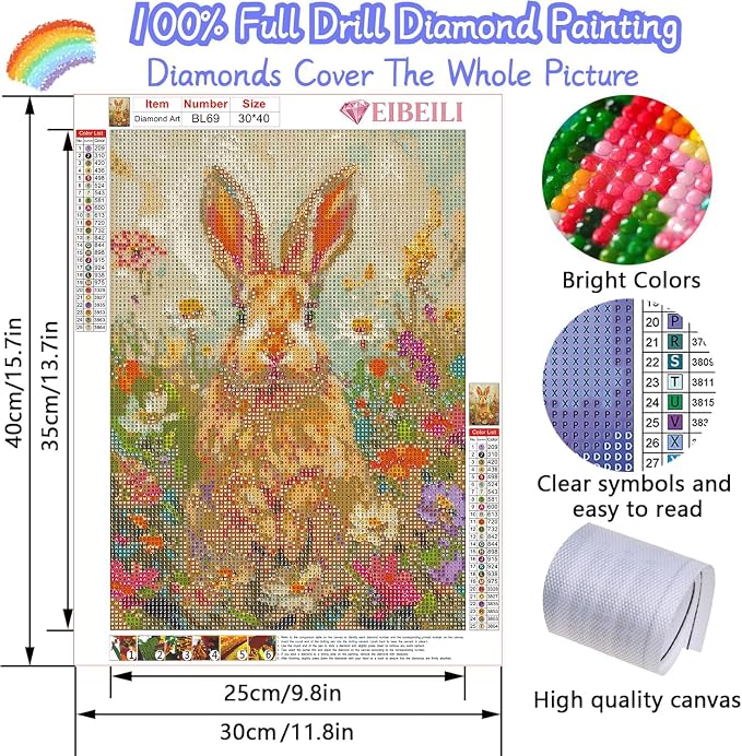 EIBEILI Diamond Painting Kits for Adults DIY 5D Diamond Art Paint - Image 2