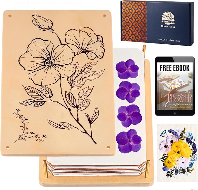 Berstuk Wooden Flower Press for Adults and Teens by Berstuk-CreateArtEverybodyLoves