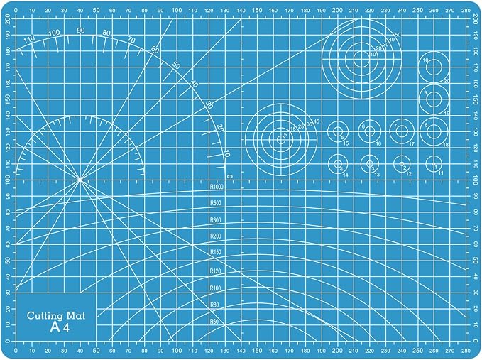 A4 Cutting Mat, Small Self Healing Sewing Mat 12in x 9in Rotary Cutting Mat by Keepsweat