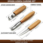 BeaverCraft Wood Spoon Carving Tools Kit S14m – Wood Carving Knives - Image 3