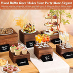 Qinzave 7 Pack Wooden Risers Display Stands - Image 7