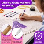 Avenuebool Fabric Markers for Sewing, Disappearing Ink Pen for Fabrics Sewing - Image 5