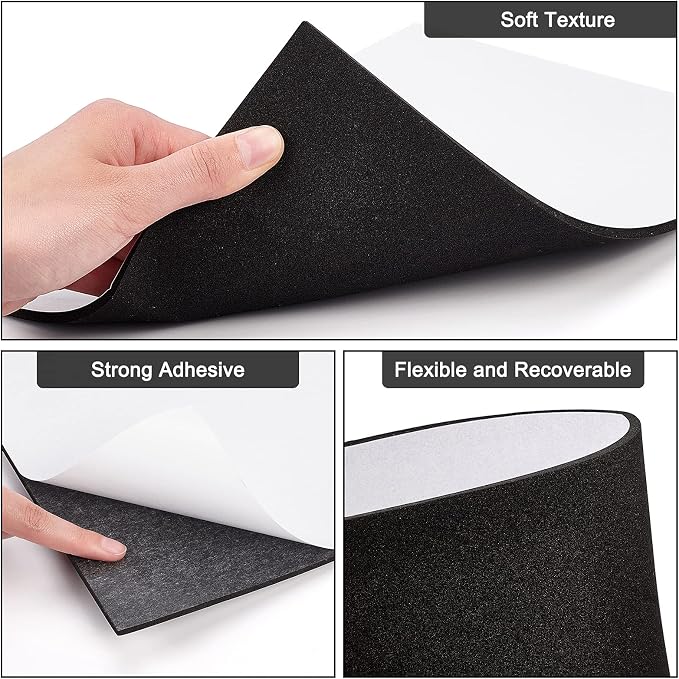 BENECREAT 8 Sheets 4mm EVA Paper Craft Foam Sheets 11.8x8.2" Black Foam Stickers - Image 5