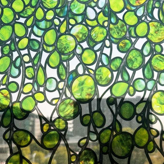 Original Hand Drawn Faux Stained Glass Window Hanging Clings - Image 6