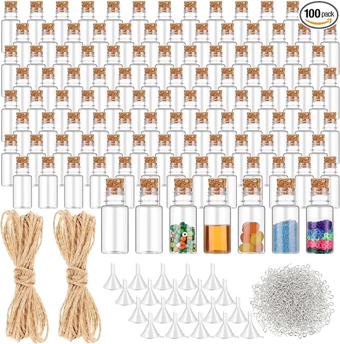 Bokon 100 Packs Mini Plastic Bottles by Bokon