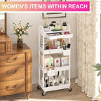 Goovilla 4 Tier Rolling Utility Cart Organizer - Image 5