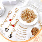 Liliaafar 96 Set Keychain Making Kit Gold Silver Metal Keychain Clips - Image 3