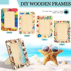 RYKOMO 12 Pieces DIY Wooden Picture Frames, Unfinished Solid Wood Photo Picture - Image 3