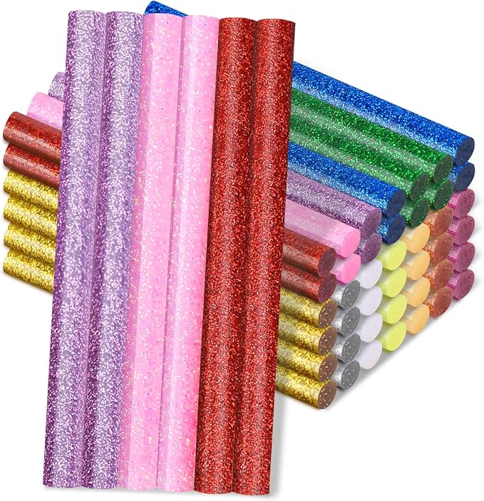 Manarty Glitter Color Hot Glue Stick, Adhesive EVA Glue Sticks Standard by Manarty