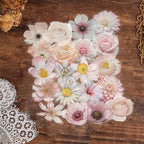 50Pcs Pink Flower Stickers for Kid Cartoon Aesthetic Sticker Bag Waterproof - Image 4
