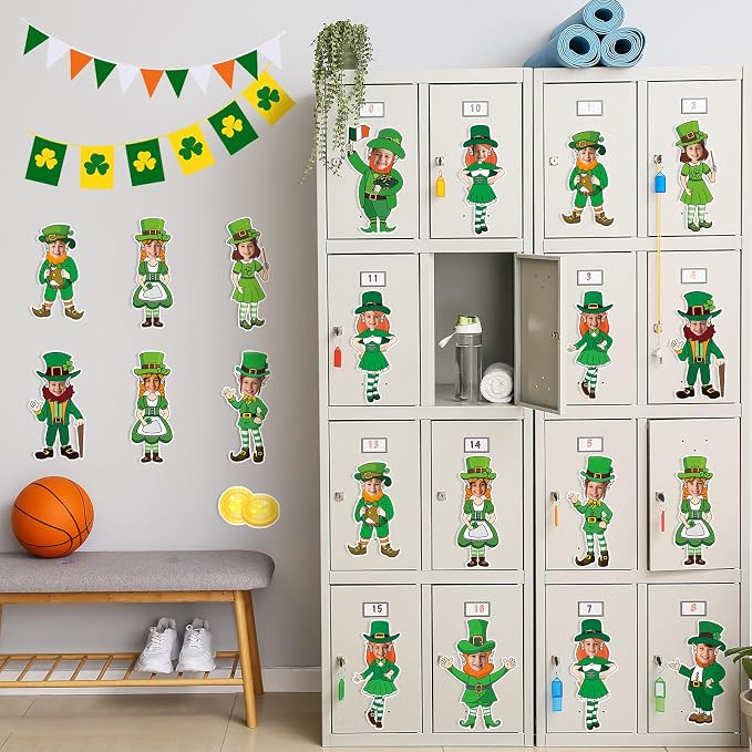 OBUSATT 60 Pcs St. Patrick's Day Leprechaun Theme Cutouts March Bulletin Board - Image 6