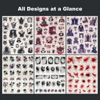 180PCS Night Falls PET Stickers, Dark Gothic Collage; Vampire Queen & Moon Elf - Image 5