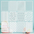OOTSR 12 Geometric Painting Stencils Set, 11.4"x8.3" Art Templates by OOTSR