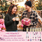 Tondiamo 2823 Pcs Pink Halloween Bead Keychain DIY Craft Making Kit Key Ring - Image 4