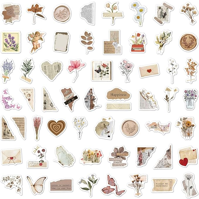 120Pcs Vintage Aesthetic Stickers - Image 5