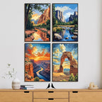 4 Pack Framed Paint by Numbers Kit - Image 2
