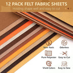 12 Rolls 8"x35" Large Stiff Felt Sheets, 1mm Felt Fabric Sheet - Image 4