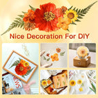Orange Pressed Flowers, Authentic Natural Flowers, Resin Jewelry Craftsmanship - Image 6