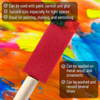 Bates- Foam Paint Brushes with Wood Handle, 1 Inch, 26 Pack, Sponge Brushes - Image 3