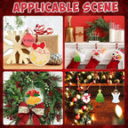 80PCS Wooden Christmas Ornaments to Paint, 8 Styles DIY Blank Unfinished Wood - Image 4