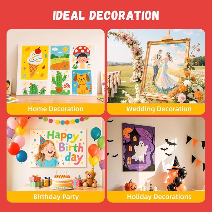Simetufy 18 x 24 inch 5 Pcs Large Canvas Panels, Flat Painting Boards | Gesso - Image 6