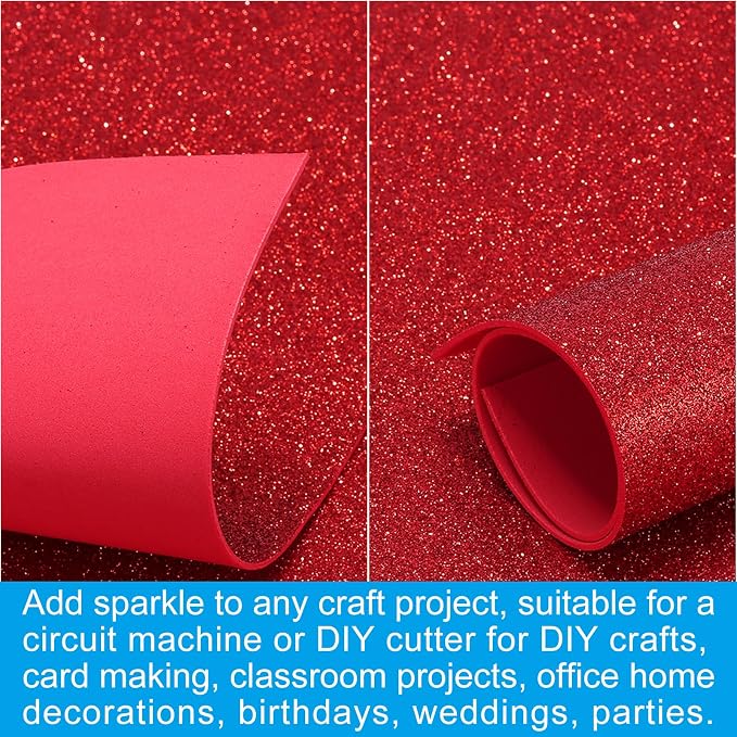 PATIKIL 20 Sheets 2mm Glitter Foam Sheet - Image 5