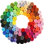 WONVOC 100 Colors Needle Felting Wool, Wool Roving 3g per Color, 10.5 oz Total by wonvoc