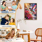 Hummingbird Diamond Art Kits for Adults Beginners 12x16 in, DIY Craft Gift | - Image 8