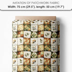 Rustic Patchwork Cotton Fabric Panel – 6 Designs + Bonus Patchwork Sheet - Image 7