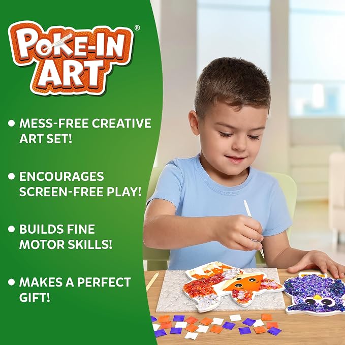 Skillmatics Poke-in Art – Animals, Mess-Free DIY Wood Craft Kit - Image 2