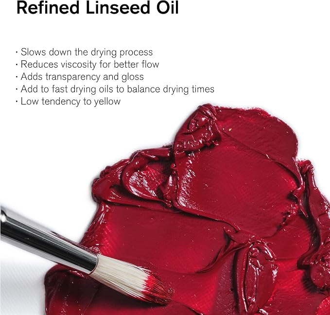 Winsor & Newton Refined Linseed Oil, 1 Litre Can - Image 2