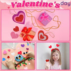 600Pcs Foam Heart Stickers Valentine's Day Glitter Love Sticker | 3 Sizes - Image 7