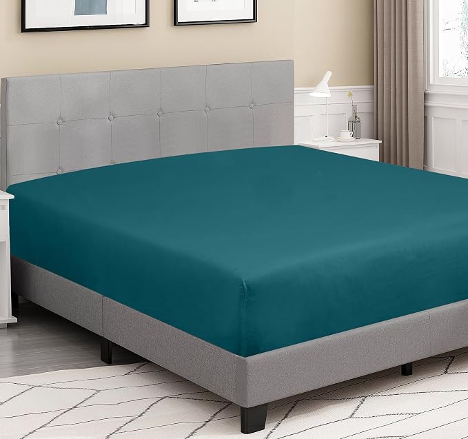 ROYALE LINENS 300 Thread Count 100% Long Staple Combed Cotton Fitted Sheet Twin - Image 4