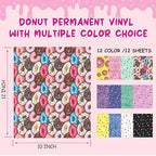 Tintnut Donut Permanent Vinyl 12x10in 12 Sheets Permanent Adhesive Vinyl | - Image 2