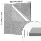 3 Pcs Glitter Silver Glossy Acrylic Sheets, 7.87 x 7.87 x 1/10 Inch Laser - Image 5