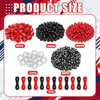 Landical 564 Pcs Football Keychain Making Kit DIY Football Bead Key Chain Craft - Image 2