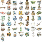 50 Cartoon Outdoor Fishing Stickers, Suitable - Image 7